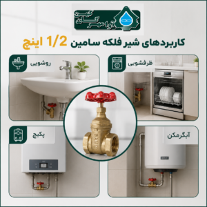 کاربردهای شیر فلکه سامین 1/2 اینچ