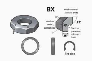 گسکت رینگی RTJ (Ring Joint) نوع BX