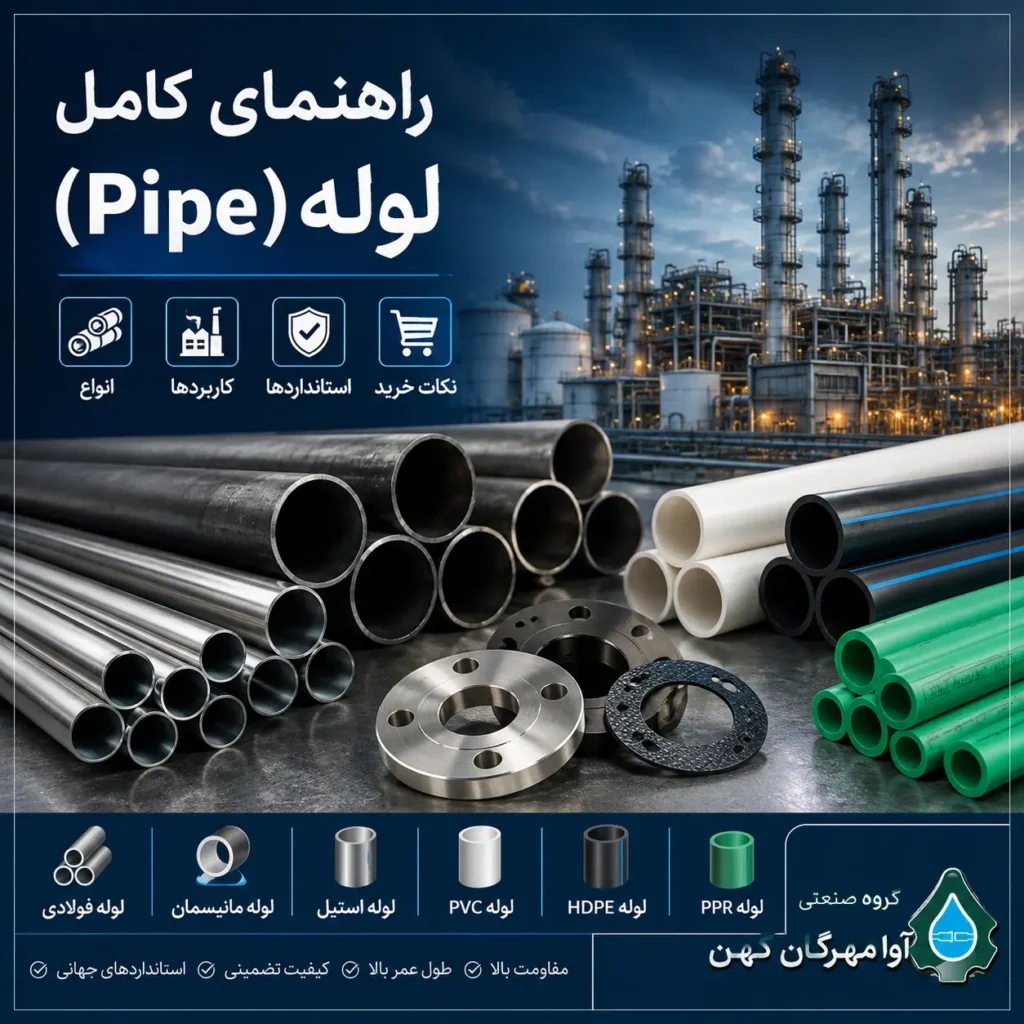 راهنمای کامل انواع لوله Pipe شامل لوله فولادی، مانیسمان، استیل و PVC